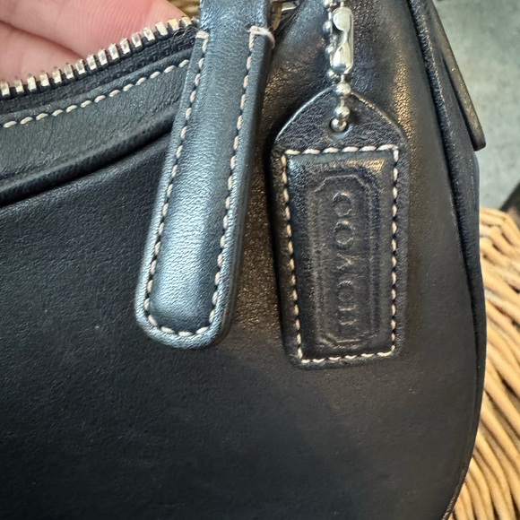 Coach Demi Hobo Legacy Hampton Leather Y2K Black Small Shoulder Bag # 7593 - Picture 6 of 11